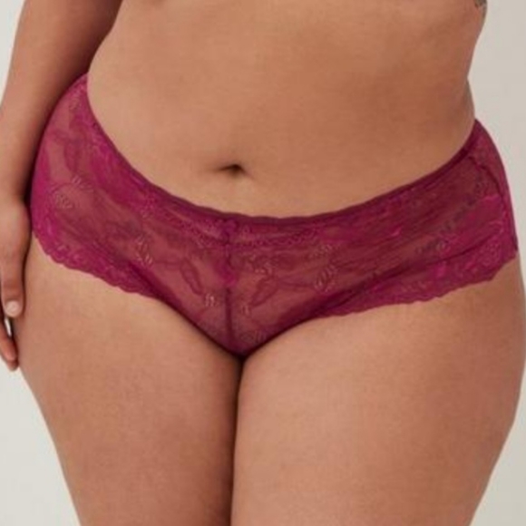 Torrid Floral Lace Cheeky Panty Underwear With Open Back Slit 3x & 4x - Picture 2 of 4